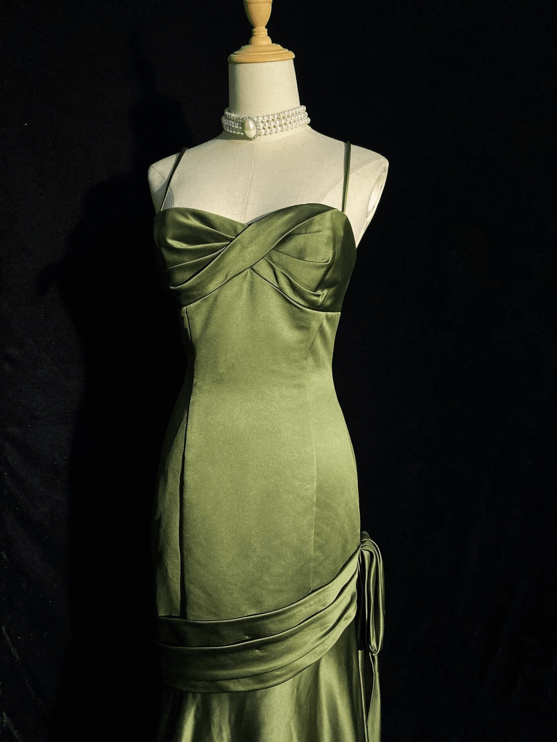 Beaira Lovely Satin Sweetheart Straps Long Evening Dress Long Green Wedding Party Dress prom dresses shops