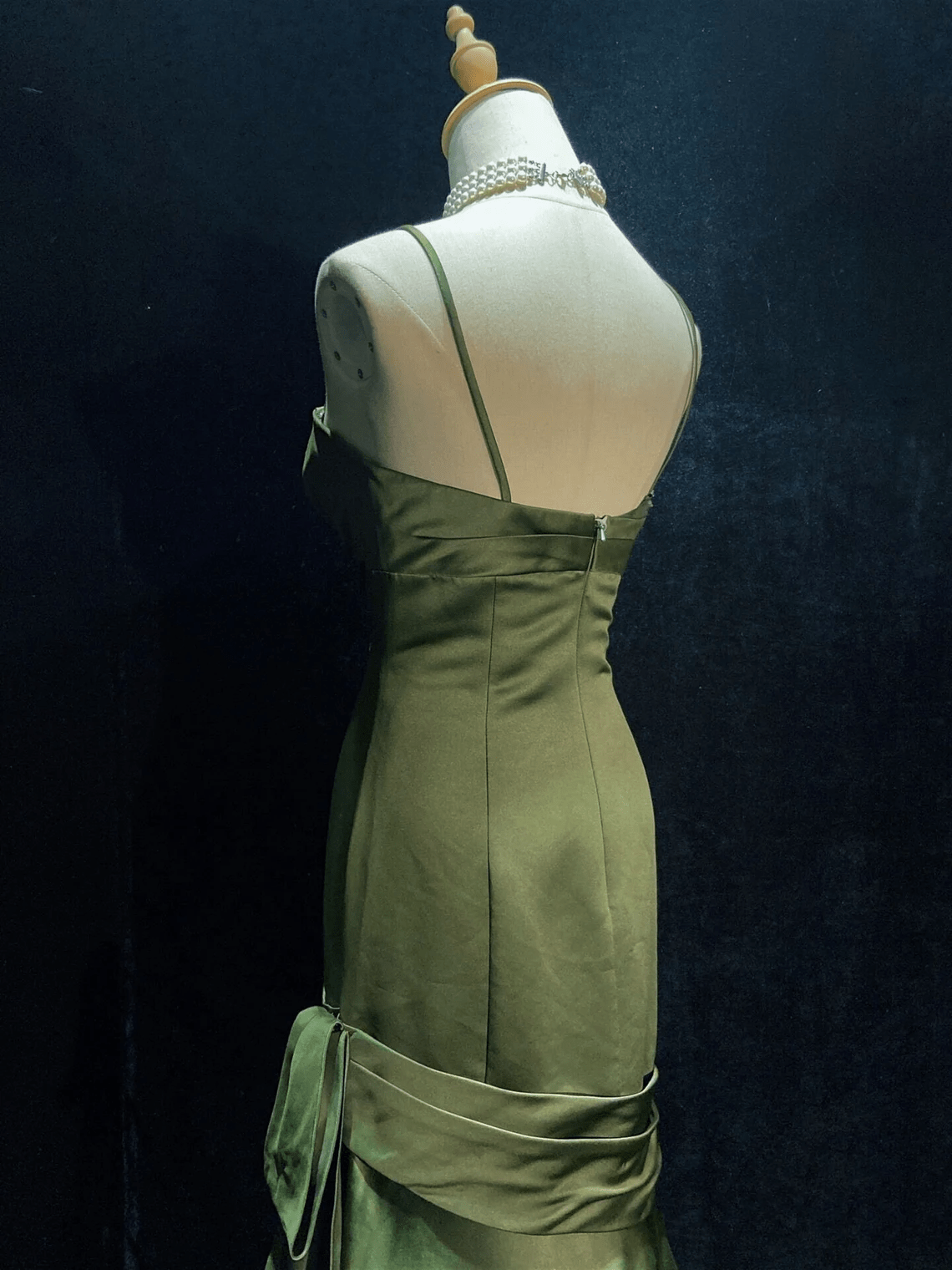 Beaira Lovely Satin Sweetheart Straps Long Evening Dress Long Green Wedding Party Dress prom dresses shops