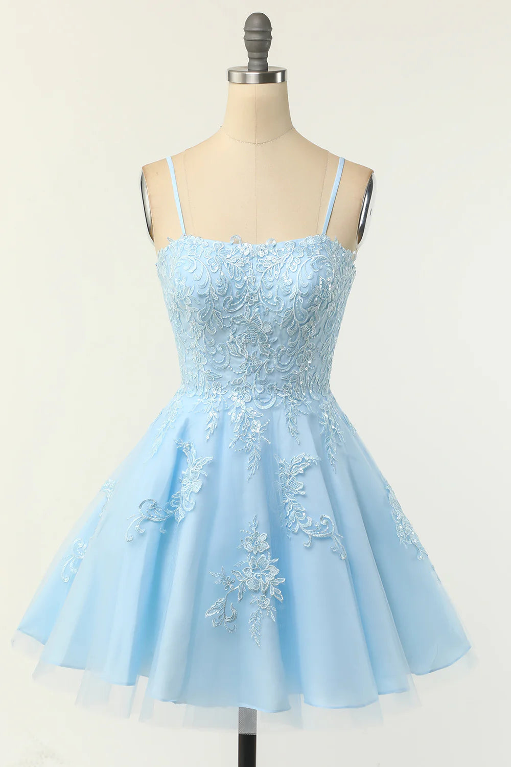 Beaira Blush Strapless Short Prom Dress with Appliques