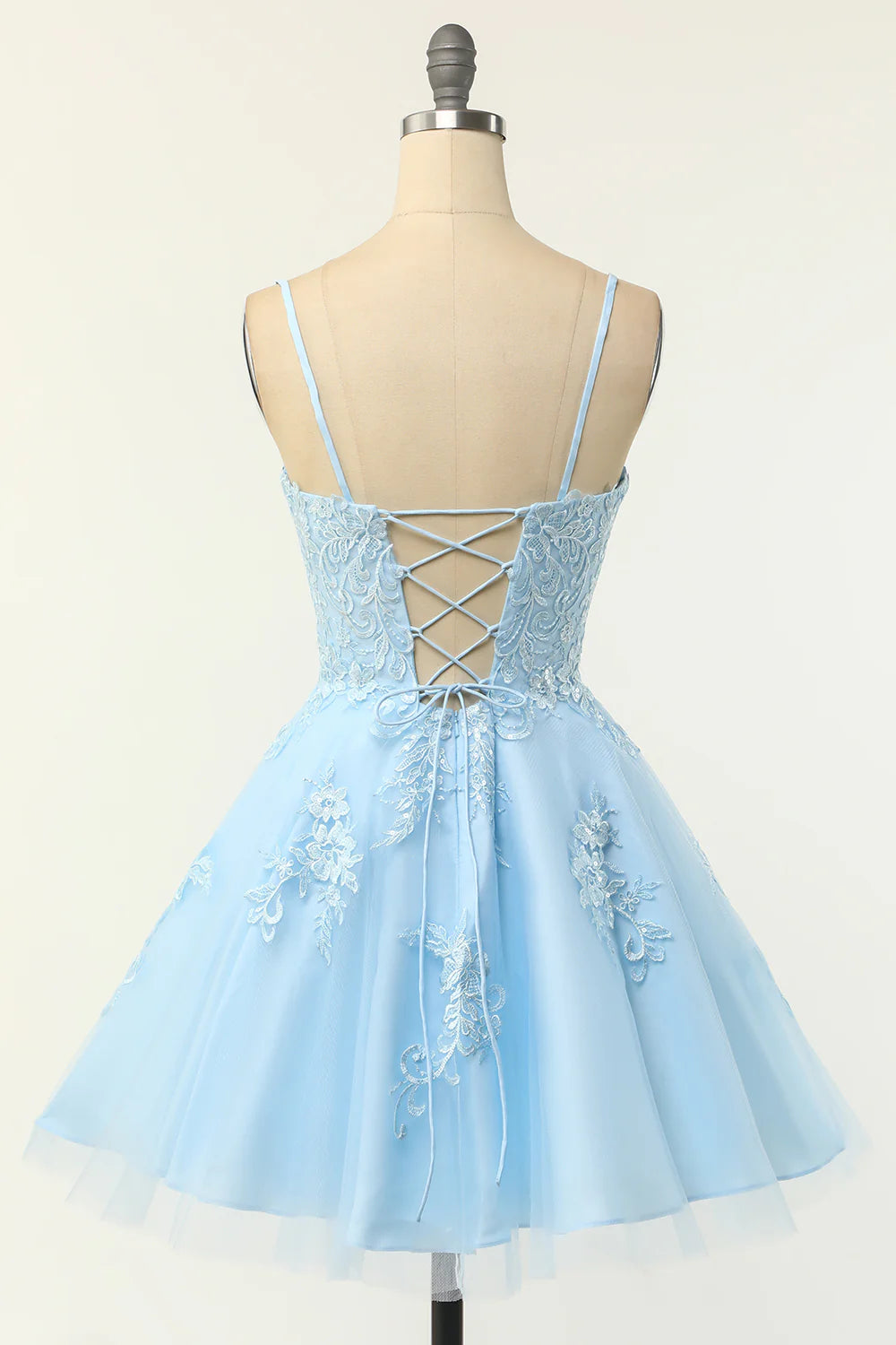 Beaira Blush Strapless Short Prom Dress with Appliques