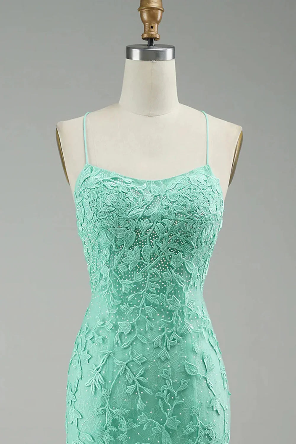 Beaira Mint Mermaid Long Prom Dress with Appliques