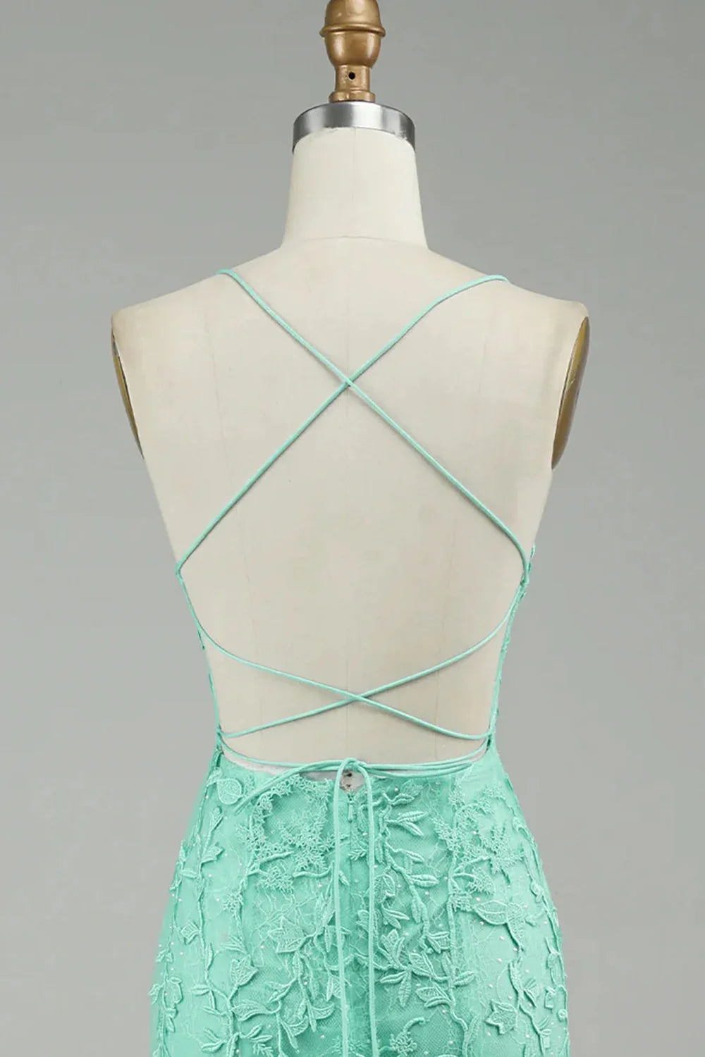 Beaira Mint Mermaid Long Prom Dress with Appliques