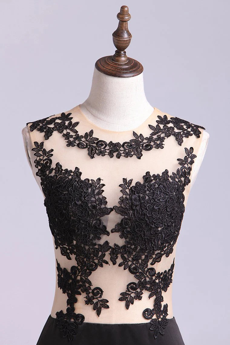 Hot Scoop Mermaid Party Dresses With Applique