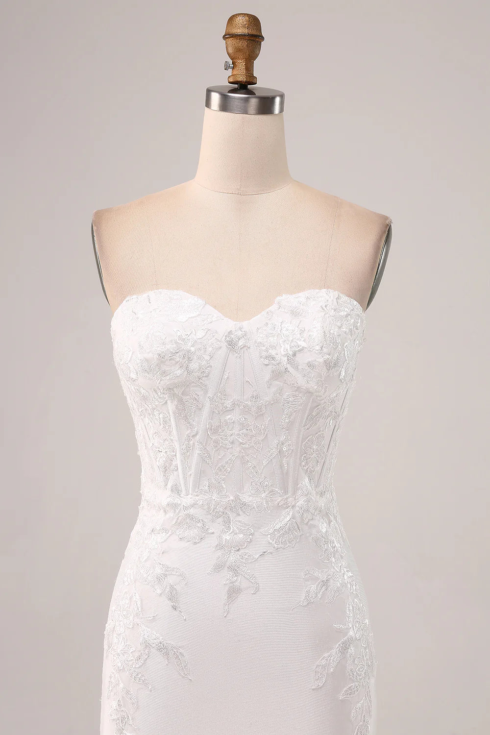 Beaira Ivory Strapless Mermaid Wedding Party Dress