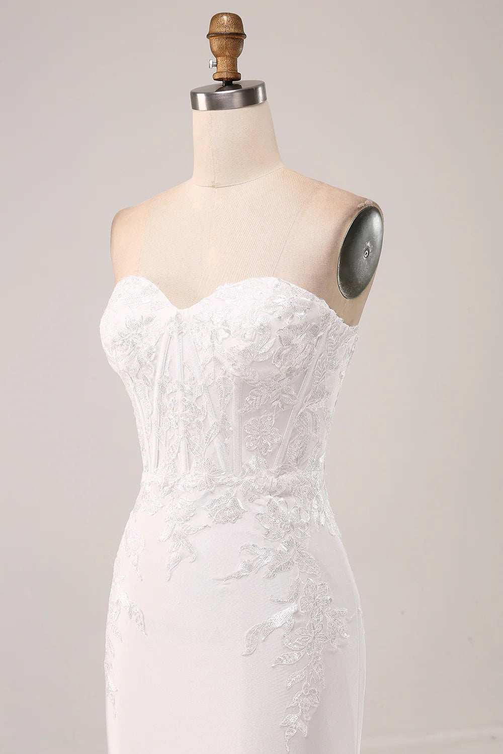 Beaira Ivory Strapless Mermaid Wedding Party Dress