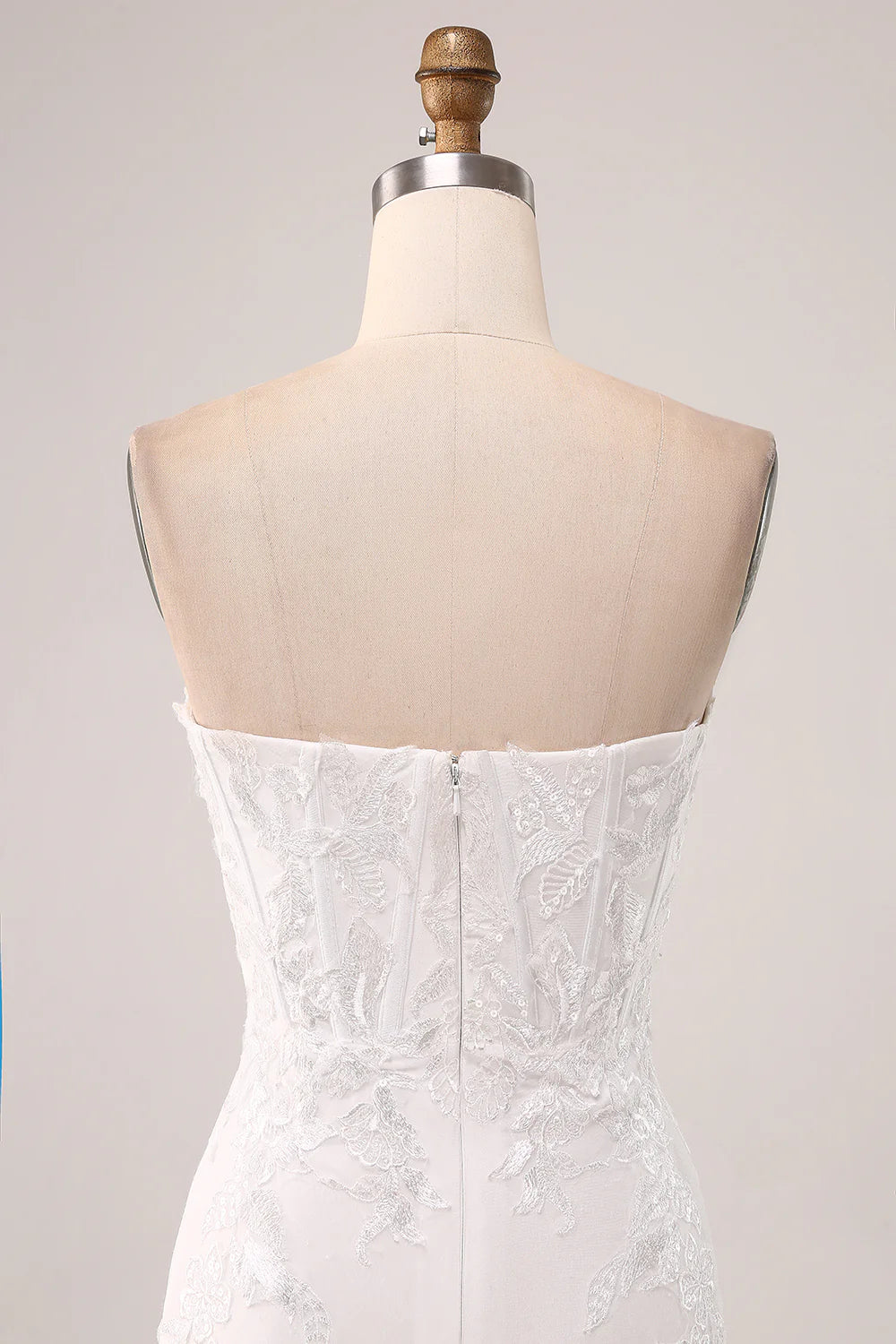 Beaira Ivory Strapless Mermaid Wedding Party Dress