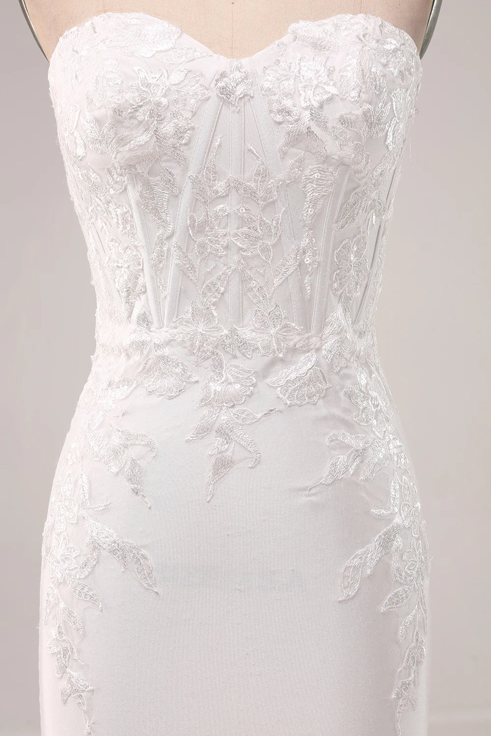 Beaira Ivory Strapless Mermaid Wedding Party Dress