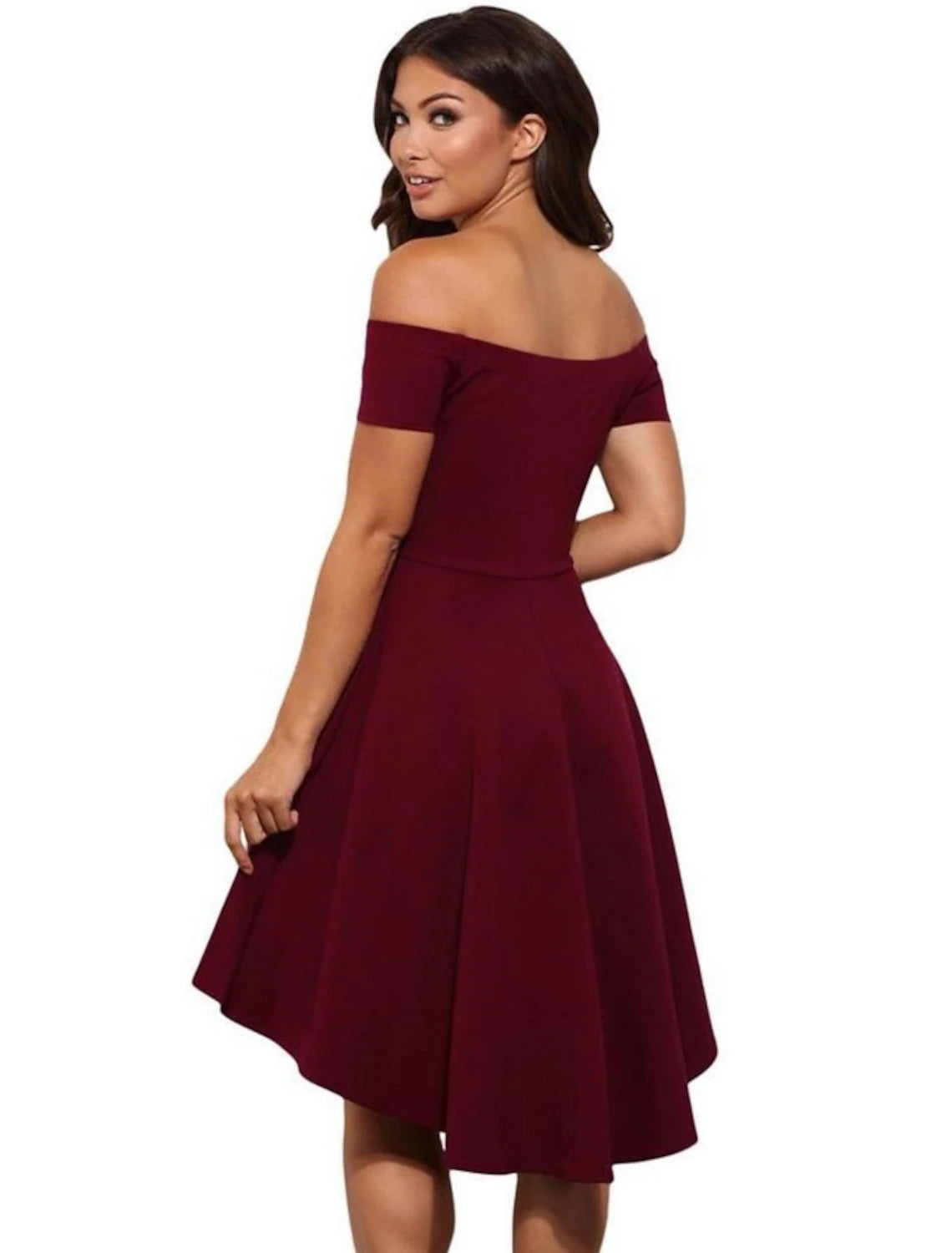 A-Line Fairy Cute Homecoming Party Dress Dress Off Shoulder Short Sleeve Short / Mini Stretch Satin with