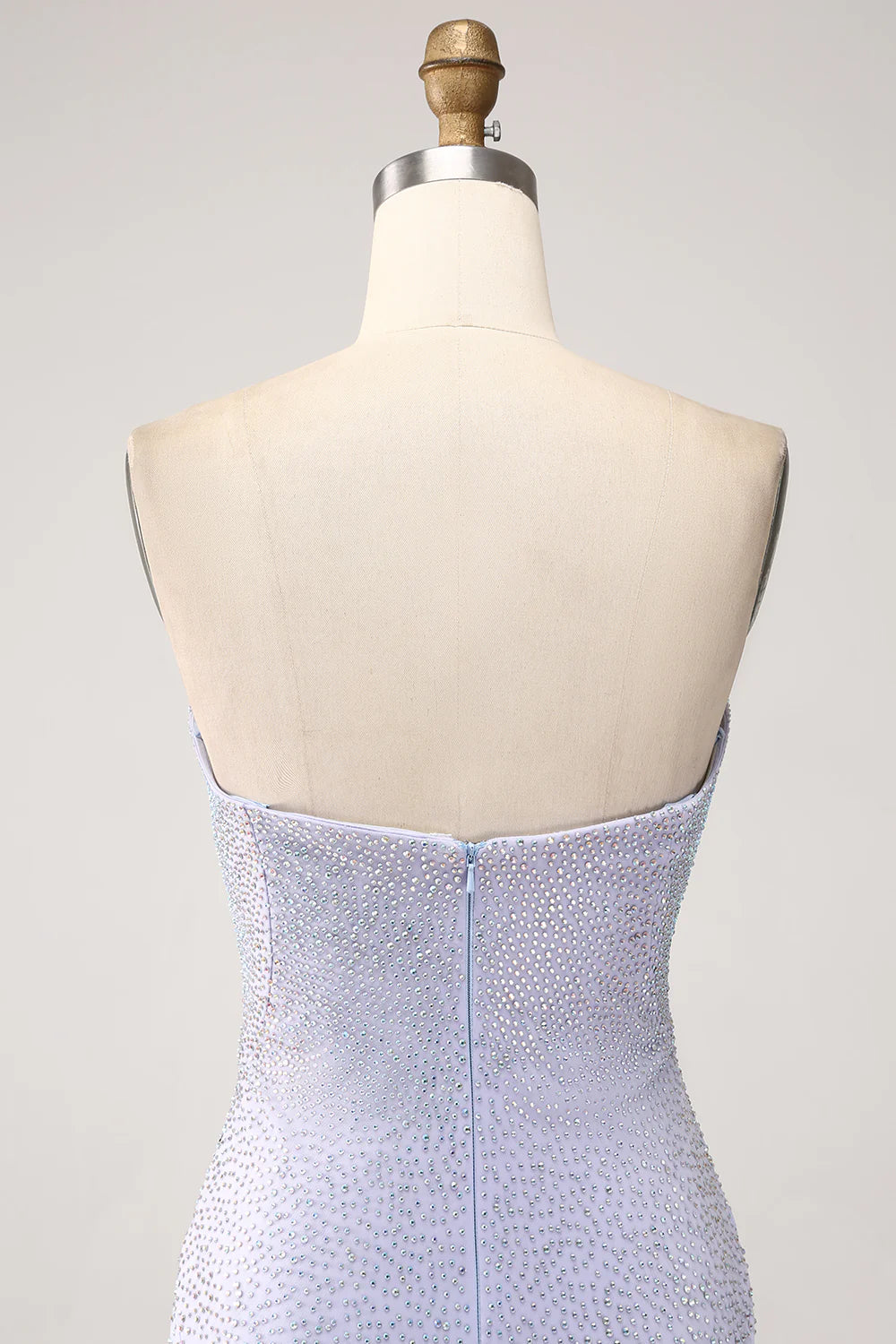 Beaira Lilac Mermaid Sweetheart Strapless Beaded Long Prom Dress