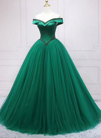 Beaira Dark Green Princess Long Formal Dress Green Party Dress Sweet 16 Dress prom dresses shops