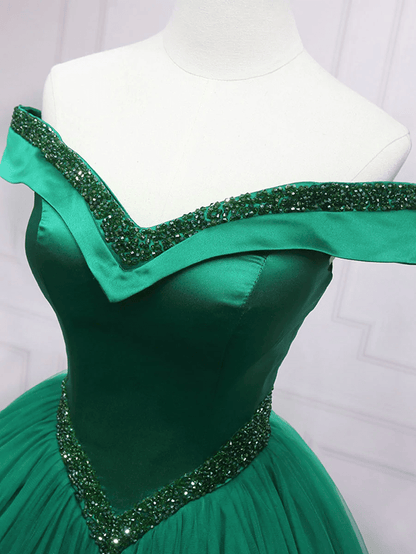 Beaira Dark Green Princess Long Formal Dress Green Party Dress Sweet 16 Dress prom dresses shops