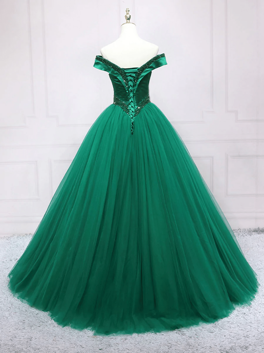 Beaira Dark Green Princess Long Formal Dress Green Party Dress Sweet 16 Dress prom dresses shops