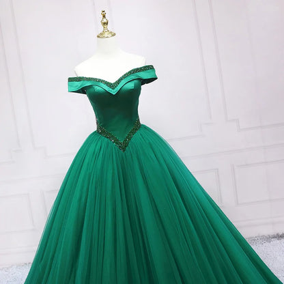 Beaira Dark Green Princess Long Formal Dress Green Party Dress Sweet 16 Dress prom dresses shops