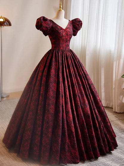 Beaira Elegant Black and Red Long Formal Dress A-line Long Lace Wedding Party Dress prom dress with long sleeves