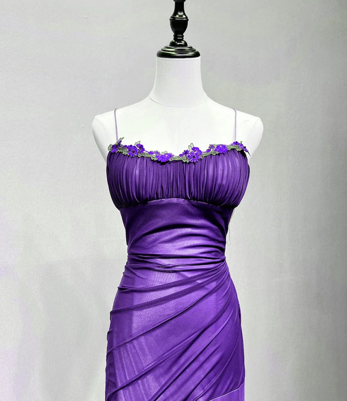 Beaira Purple Spandex Straps Formal Dress Purple Evening Dress Prom Dress