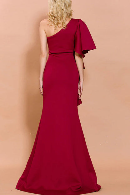 One Shoulder Evening Party Dress