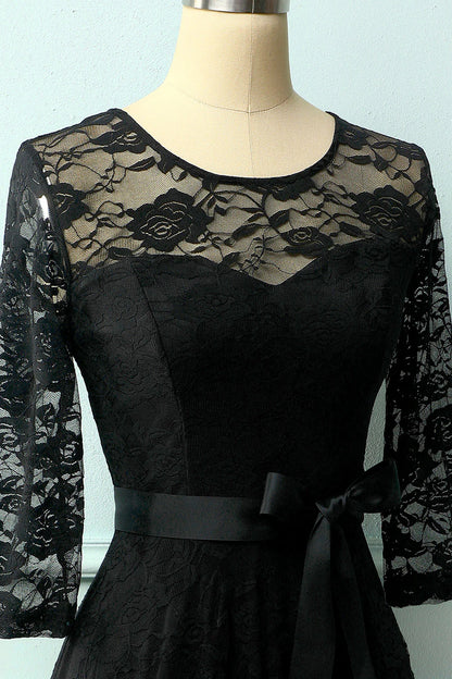 Black Rose Lace Dress