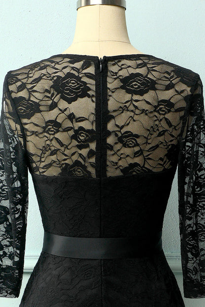 Black Rose Lace Dress