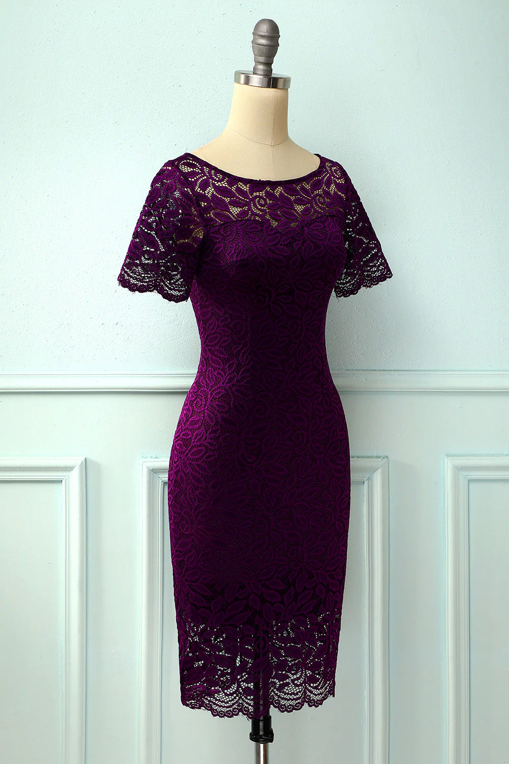 Midi Bodycon Lace Dress