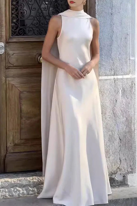 Beaira Celebrities Elegant Solid Patchwork O Neck Evening Dress Dresses formal wear dresses