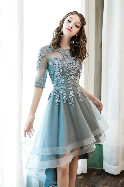 Cute Tulle Lace Short Prom Dress A-Line Homecoming Party Dress