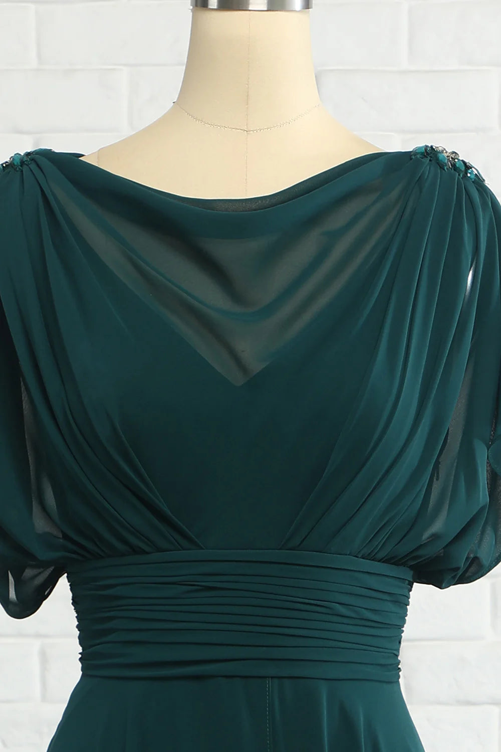 Green Chiffon Mother Dress