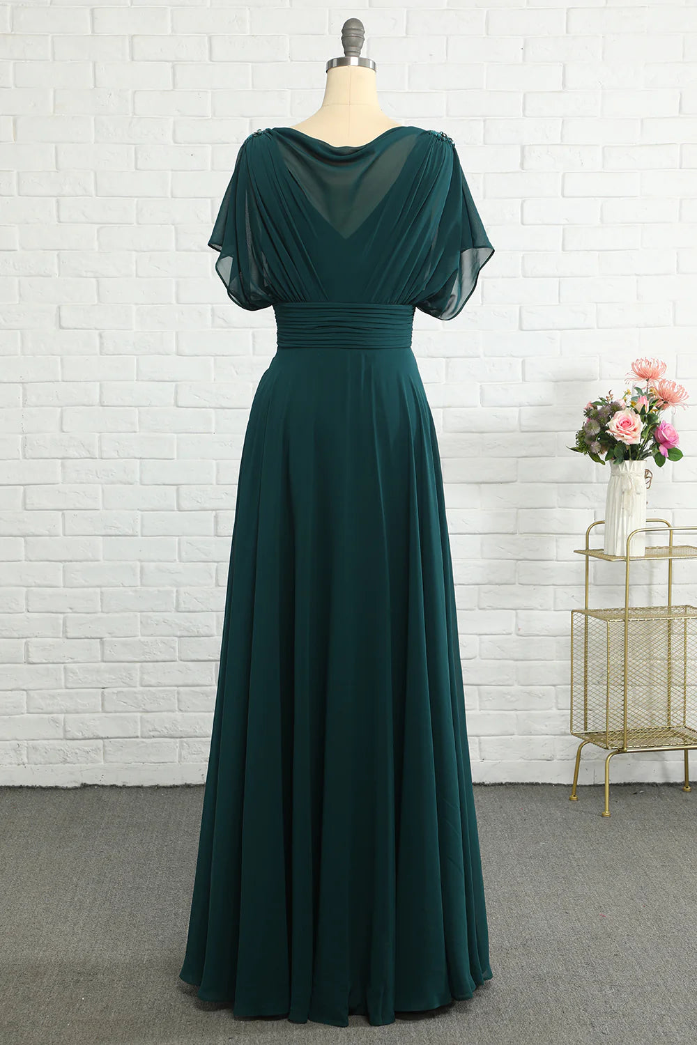 Green Chiffon Mother Dress