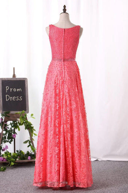 A Line Chiffon Floor Length Party Dresses With Applique