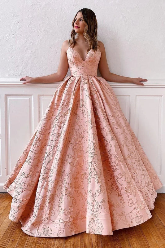 Amazing Spaghetti Straps Long Princess Prom Dresses