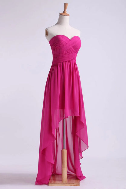 Asymmetrical Party Dresses Sweetheart Chiffon