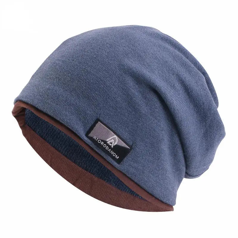 Beaira Autumn and Winter Imitation Cashmere Double Layer Skullies Bennies Unisex Pullover Hat