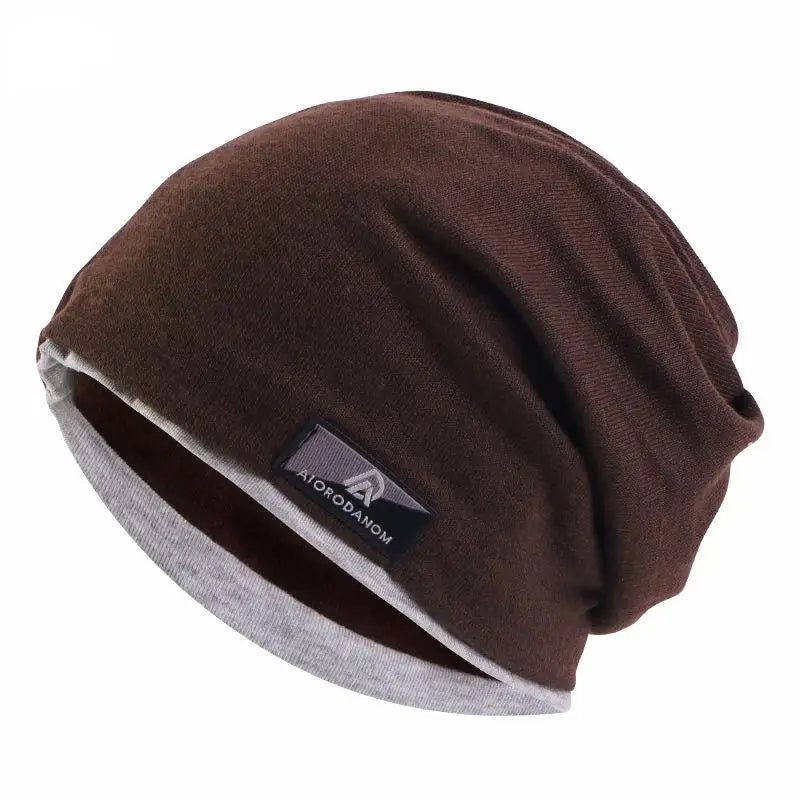 Beaira Autumn and Winter Imitation Cashmere Double Layer Skullies Bennies Unisex Pullover Hat