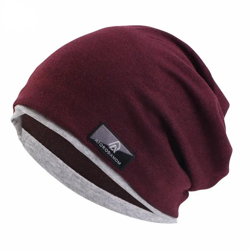 Beaira Autumn and Winter Imitation Cashmere Double Layer Skullies Bennies Unisex Pullover Hat