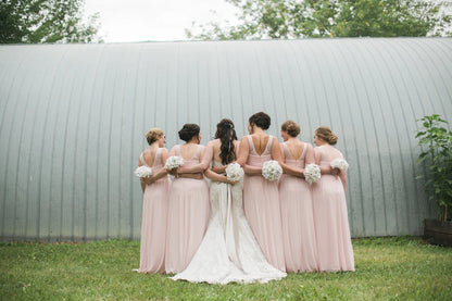 Charming Long Light Pink Floor Lenght Open Back Elegant Bridesmaid Dresss