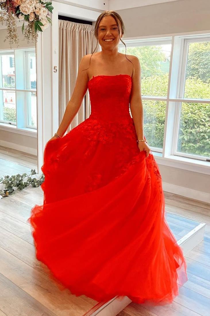 Prom Dresses Lace Applique Military Ball Gown Formal Dress