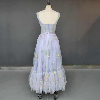 Lavender A Line Straps Homecoming Dress for Teens with Appliques Appliqued Cocktail Dress