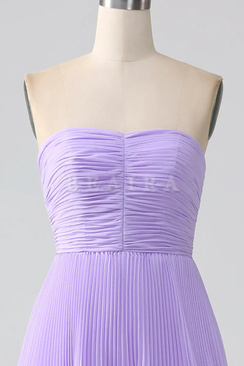 Beaira Lilac A-Line Sweetheart Tiered Floor Length Chiffon Bridesmaid Dress Bridesmaid dress shop