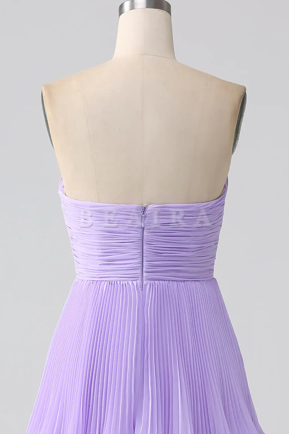 Beaira Lilac A-Line Sweetheart Tiered Floor Length Chiffon Bridesmaid Dress Bridesmaid dress shop