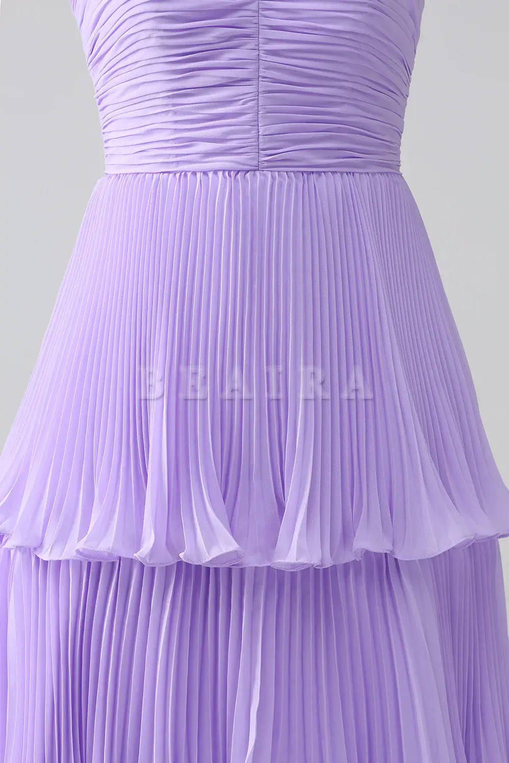 Beaira Lilac A-Line Sweetheart Tiered Floor Length Chiffon Bridesmaid Dress Bridesmaid dress shop