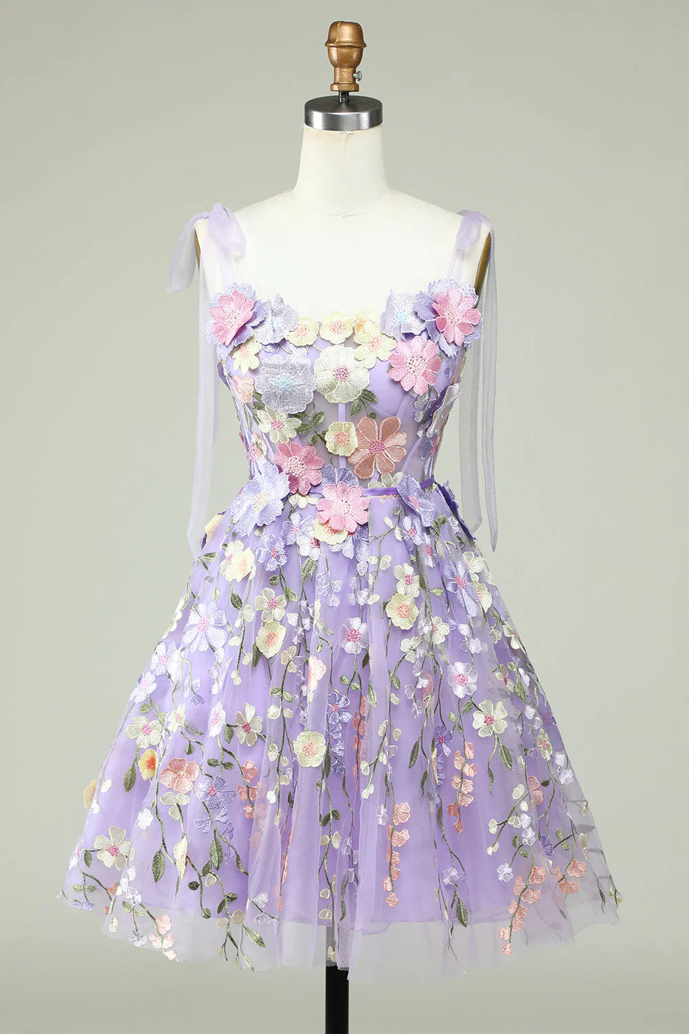 New Arrival A Line Sweetheart Mini Homecoming Dresses With 3D Flower