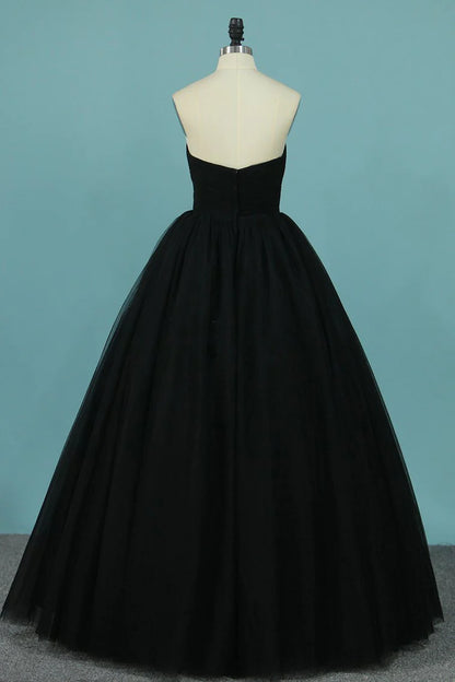 New Arrival Tulle Party Dresses Strapless A Line With Ruffles