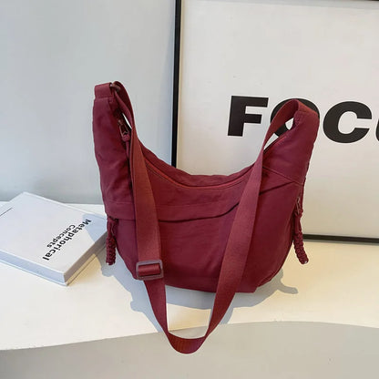 Beaira Nylon Fabric Shoulder Bag New High Capacity Women's Crossbody Messenger Bag Leisure Versatile Shoulder Hobos Bag