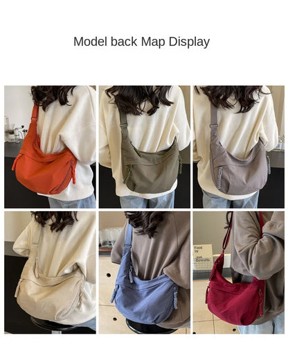 Beaira Nylon Fabric Shoulder Bag New High Capacity Women's Crossbody Messenger Bag Leisure Versatile Shoulder Hobos Bag