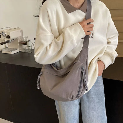 Beaira Nylon Fabric Shoulder Bag New High Capacity Women's Crossbody Messenger Bag Leisure Versatile Shoulder Hobos Bag