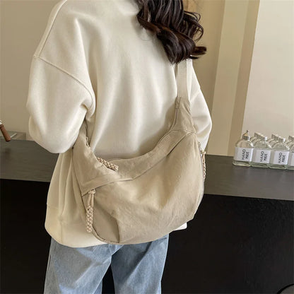Beaira Nylon Fabric Shoulder Bag New High Capacity Women's Crossbody Messenger Bag Leisure Versatile Shoulder Hobos Bag