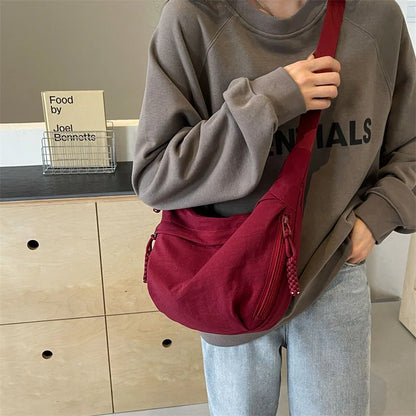 Beaira Nylon Fabric Shoulder Bag New High Capacity Women's Crossbody Messenger Bag Leisure Versatile Shoulder Hobos Bag