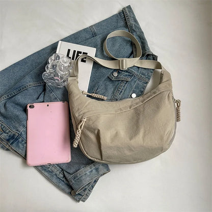 Beaira Nylon Fabric Shoulder Bag New High Capacity Women's Crossbody Messenger Bag Leisure Versatile Shoulder Hobos Bag
