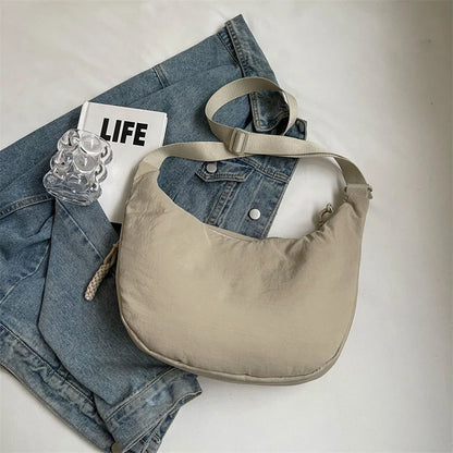 Beaira Nylon Fabric Shoulder Bag New High Capacity Women's Crossbody Messenger Bag Leisure Versatile Shoulder Hobos Bag