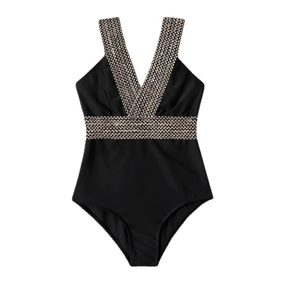 Sequin Triangle One-piece Swimsuit