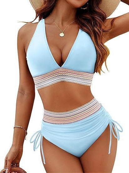 Women's Normal Swimwear Bikini Swimsuit 2 Piece Plain Beach Wear Holiday Bathing Suits